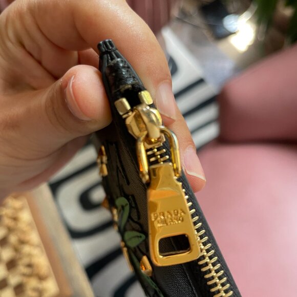 PRADA leather wristlet Toucan print - Picture 5 of 6